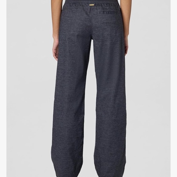 prAna Mantra Pant Gray Wide Leg Pants Hemp blend Yoga Loungewear Activewear - Picture 3 of 13